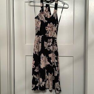 Floral dress with open back
